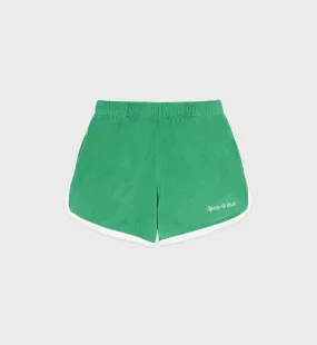 Italic Logo Terry Short - Verde/White