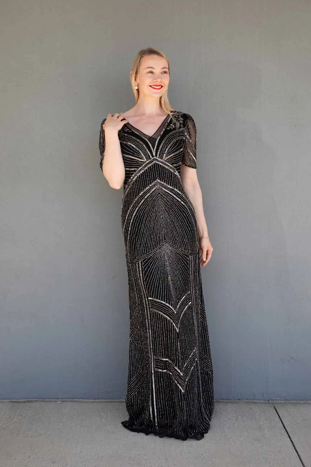 Jesse Harper - JH0502 Longline Art Deco Gown