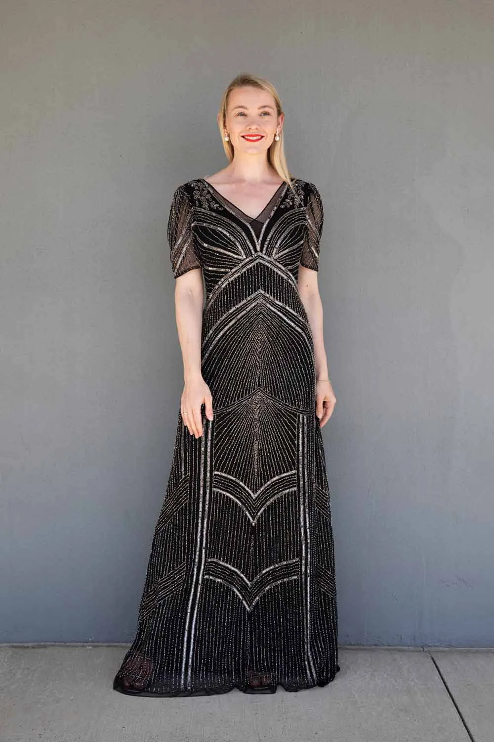 Jesse Harper - JH0502 Longline Art Deco Gown