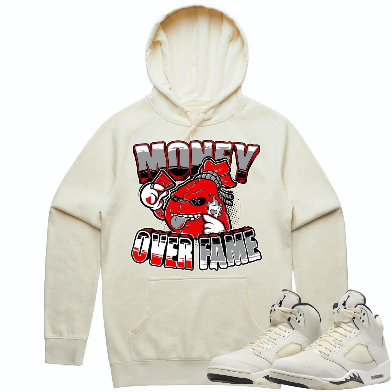 Jordan 5 Sail 5s Hoodie to Match - RED MOF