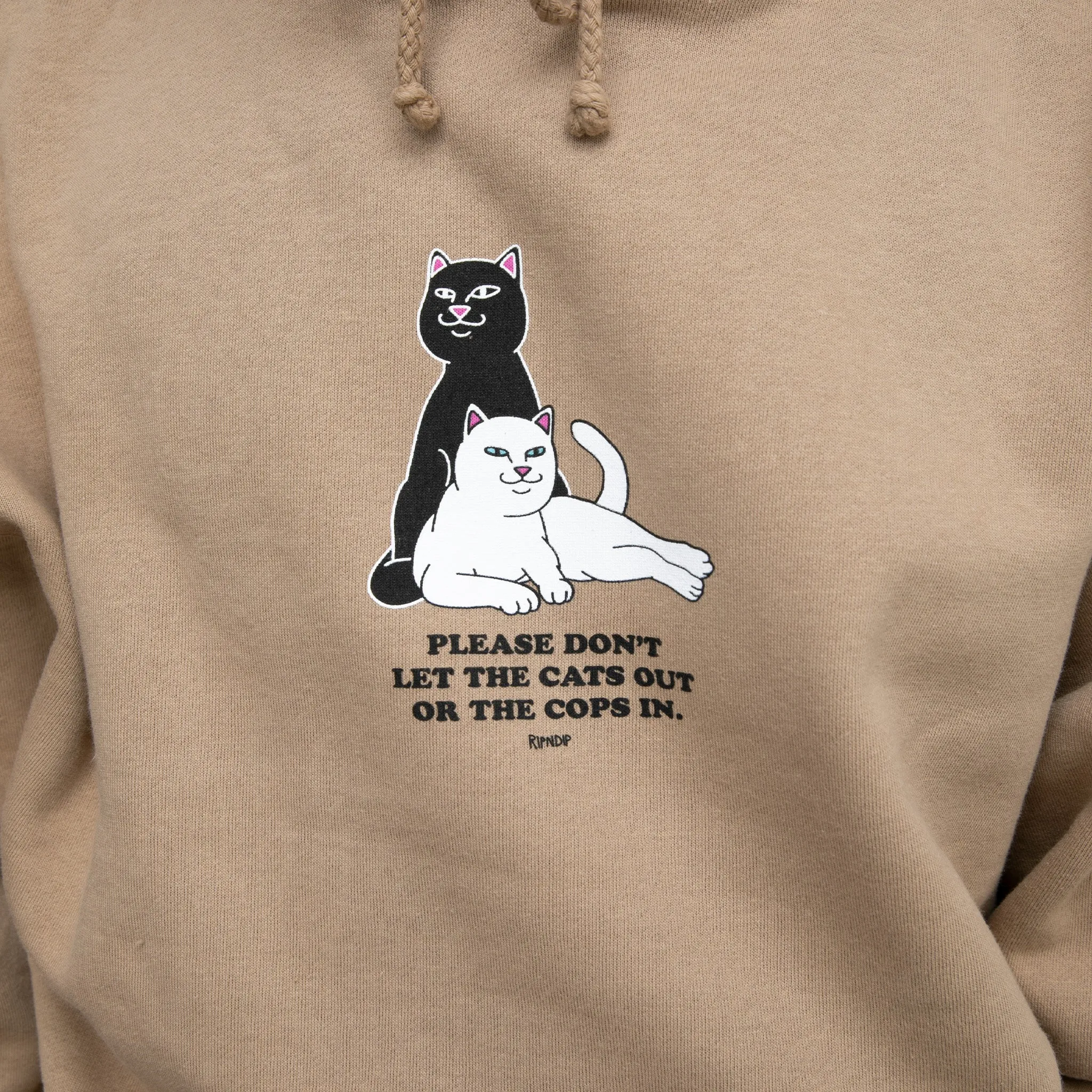 Keep The Cats In Hoodie (Sandstone)