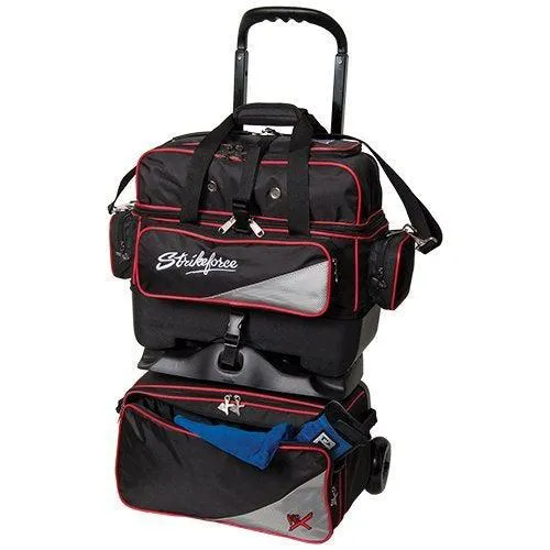 KR Strikeforce Lane Rover 4 Ball Roller  Black Silver Red Bowling Bag