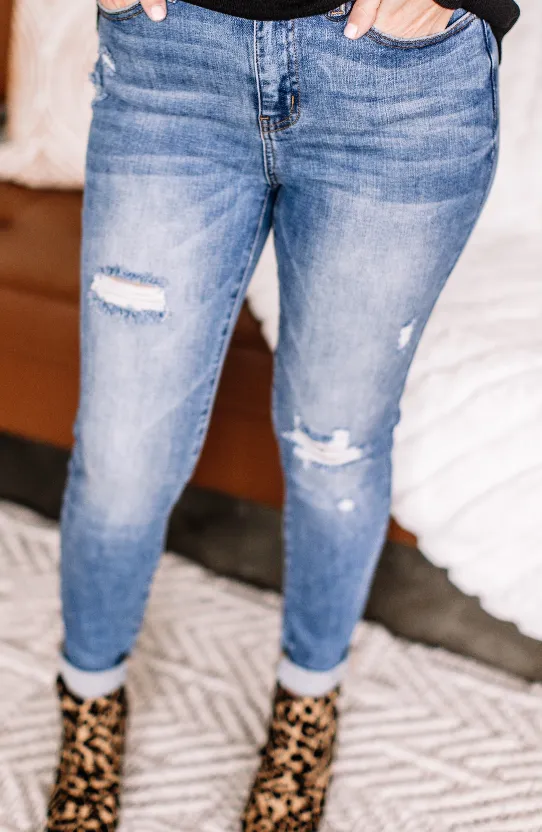 #L263 Light Up The Night Judy Blue Skinny Jeans