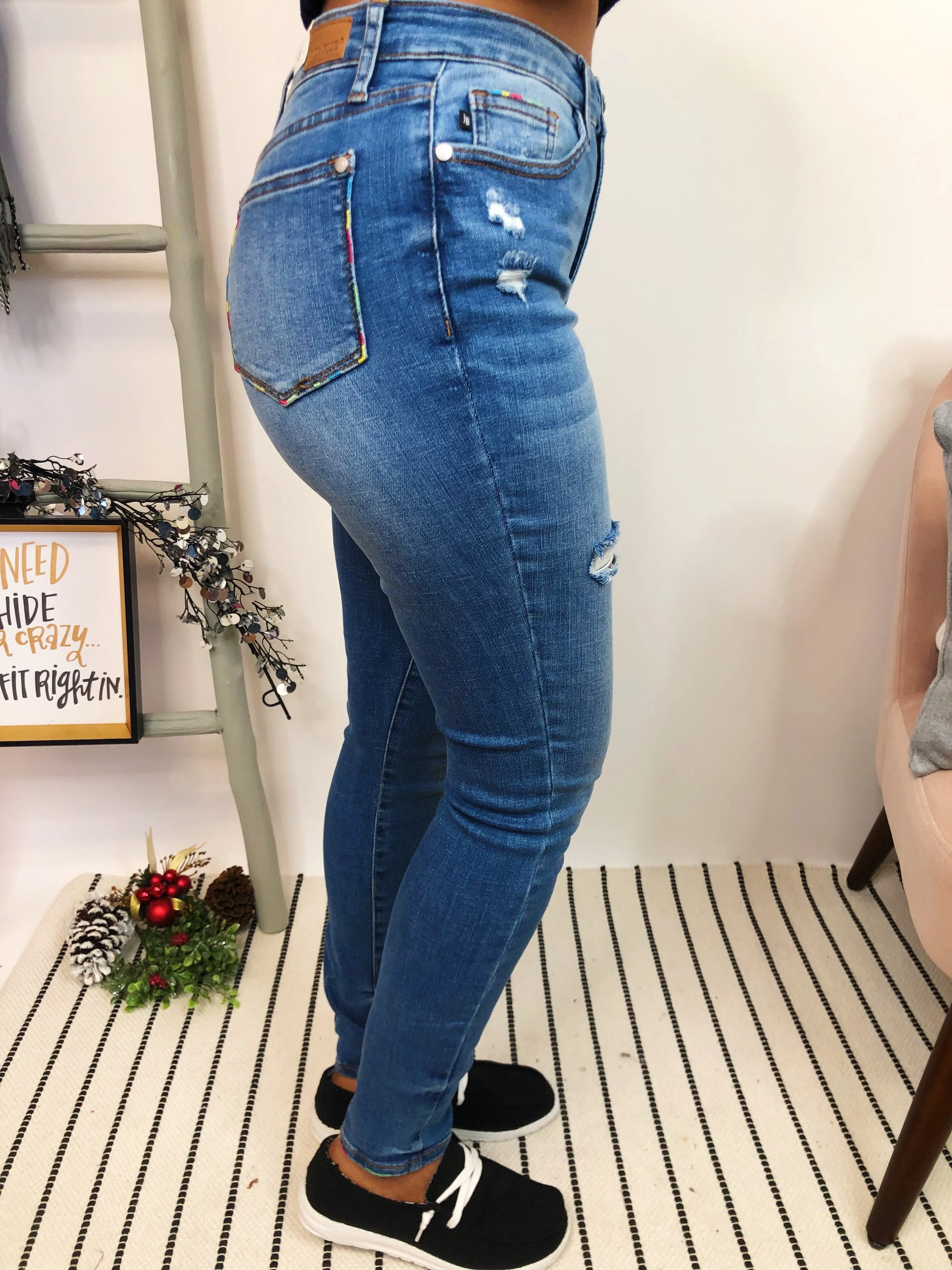 #L263 Light Up The Night Judy Blue Skinny Jeans