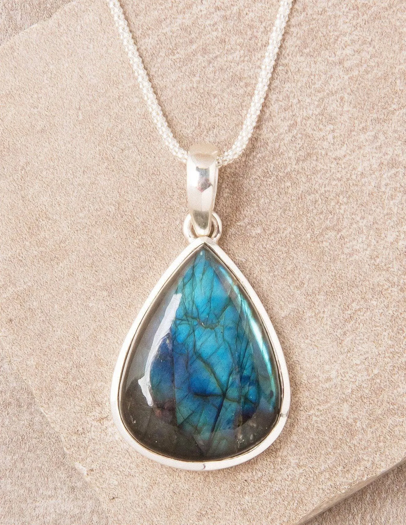 Labradorite Teardrop Pendant