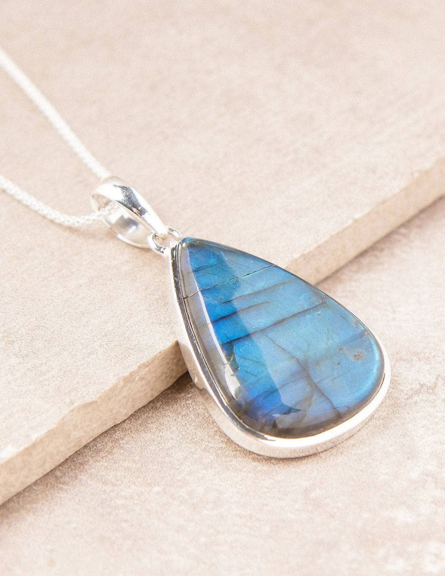 Labradorite Teardrop Pendant