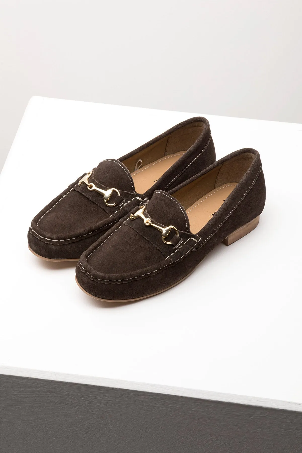 Ladies Suede Snaffle Loafers - Wrelton