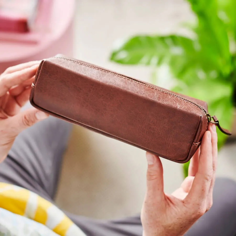 Leather Pencil Case With Personalisation