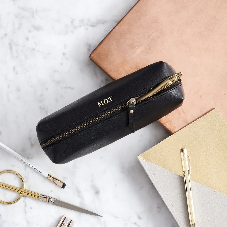 Leather Pencil Case With Personalisation