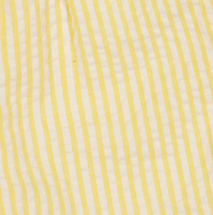 Lee Lee Ruffle Shorts Yellow Seersucker Stripe