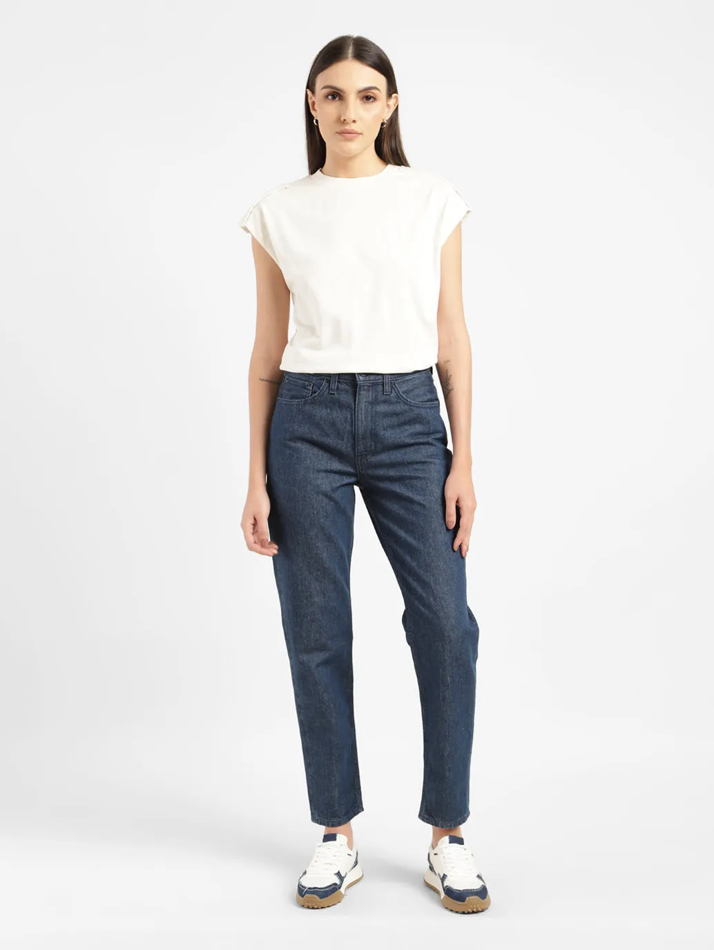 Levi's x Deepika Padukone Mid Rise Baggy Fit  Mom Jeans