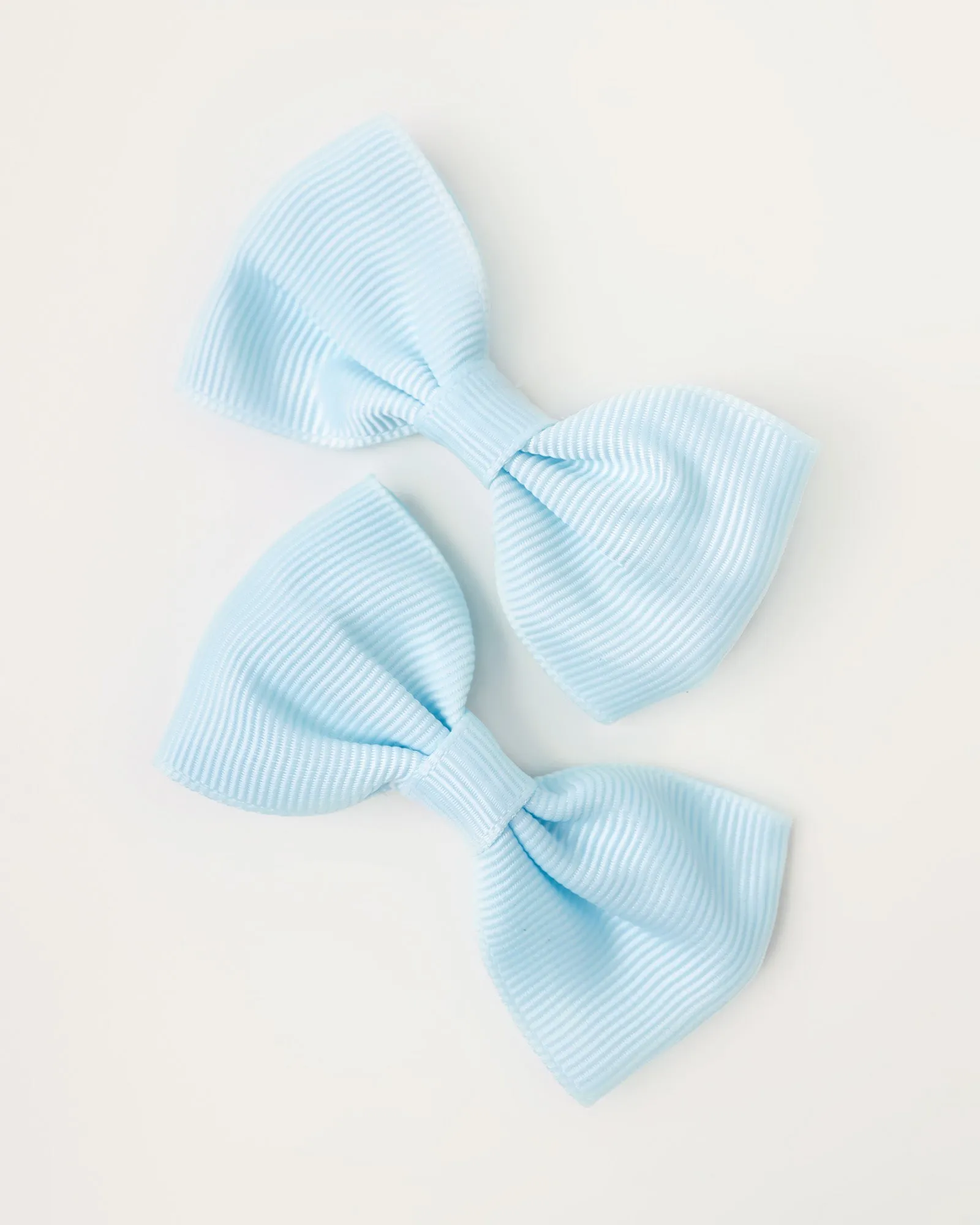 Light Blue Bow Clip Set