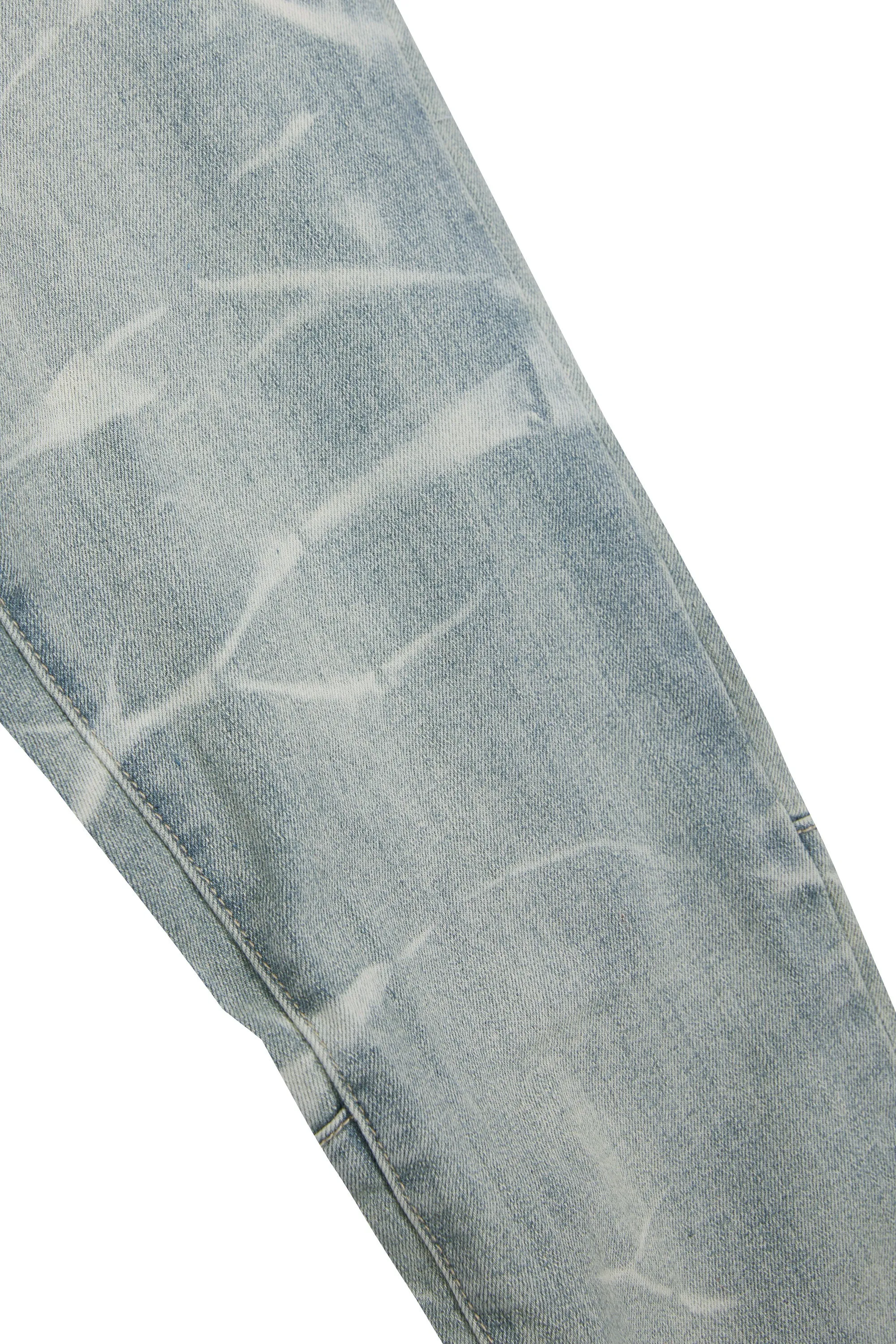 Lightning Effect Jeans - Industrial Blue