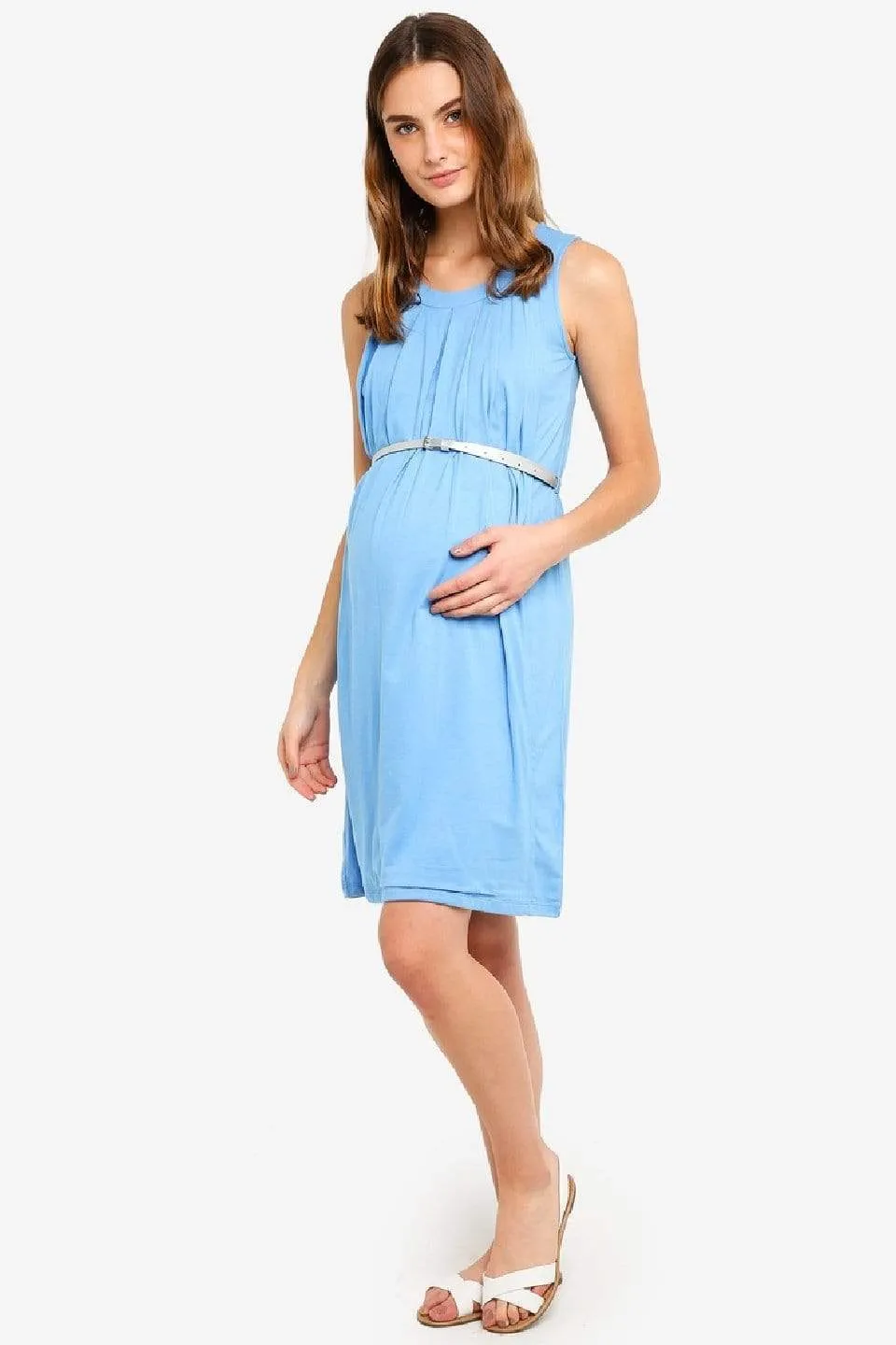 Live Pleat Bamboo Cotton Sleeveless Dress Perry