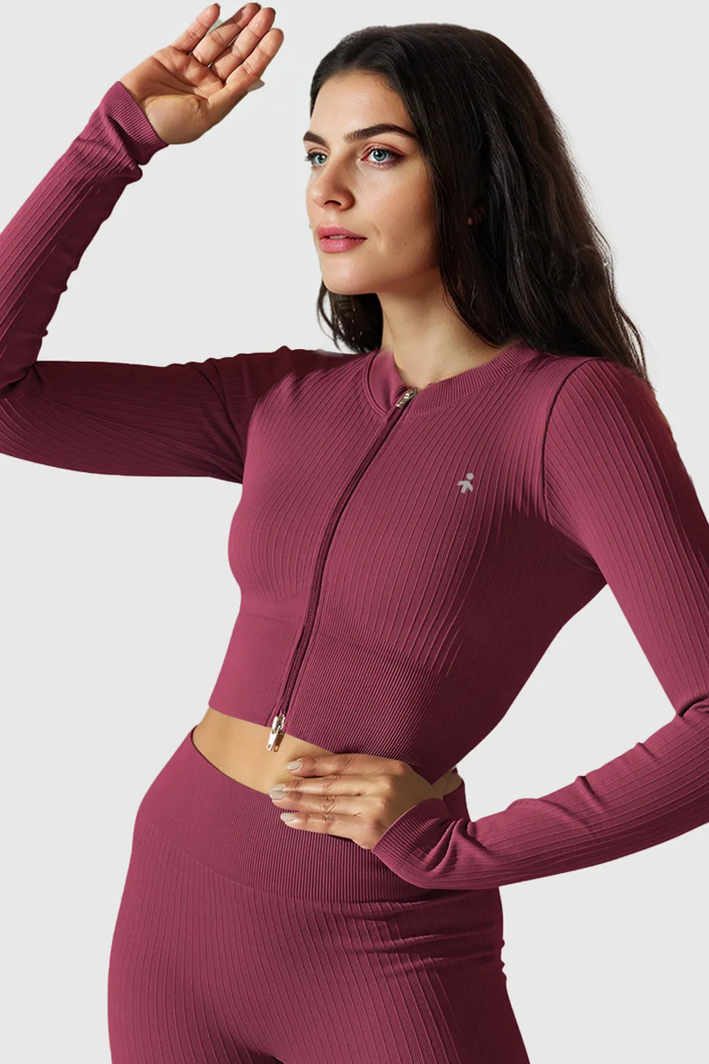 Long Sleeve Crop Yoga Tops