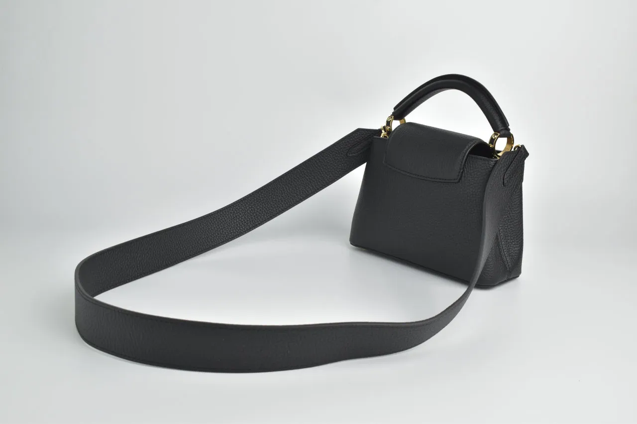 M56071 Noir Taurillon Capucines Mini Top Handle Bag