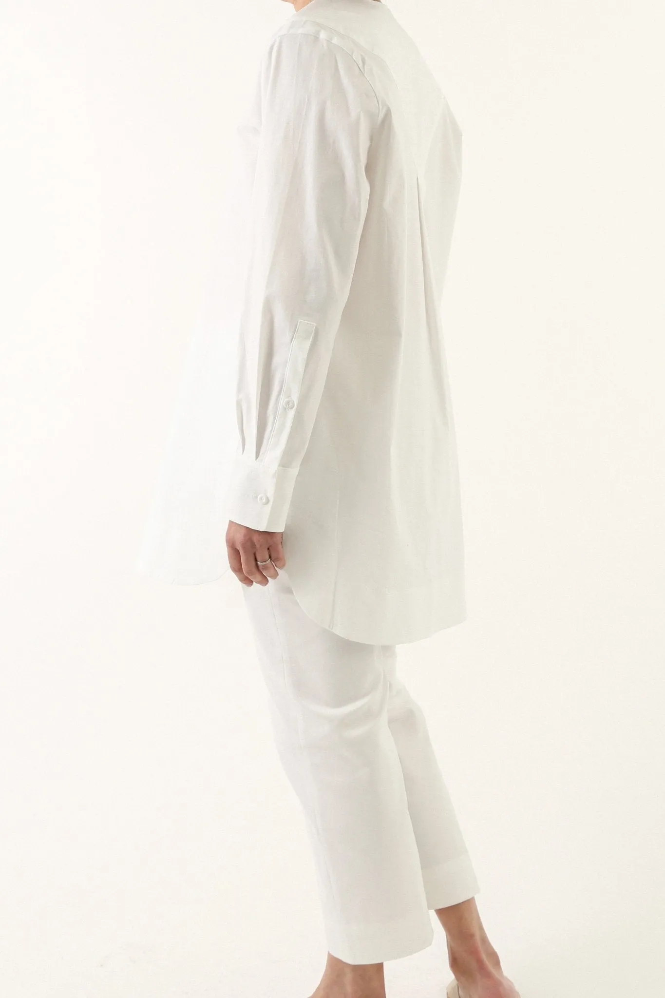 MARAKESH TUNIC SHIRT IN ITALIAN COTTON STRETCH