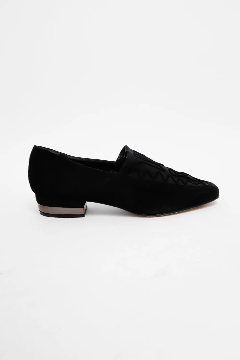 MARCO BURRESI ITALY BLACK LEATHER LOAFER 36,5