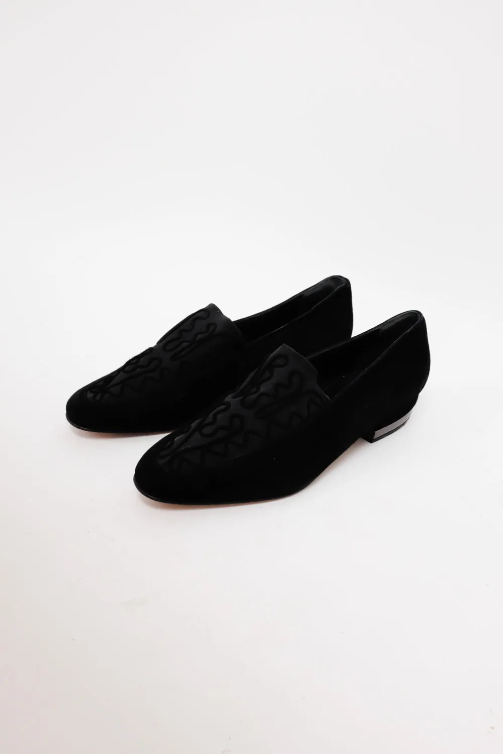 MARCO BURRESI ITALY BLACK LEATHER LOAFER 36,5