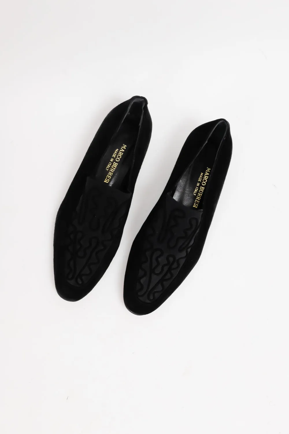 MARCO BURRESI ITALY BLACK LEATHER LOAFER 36,5