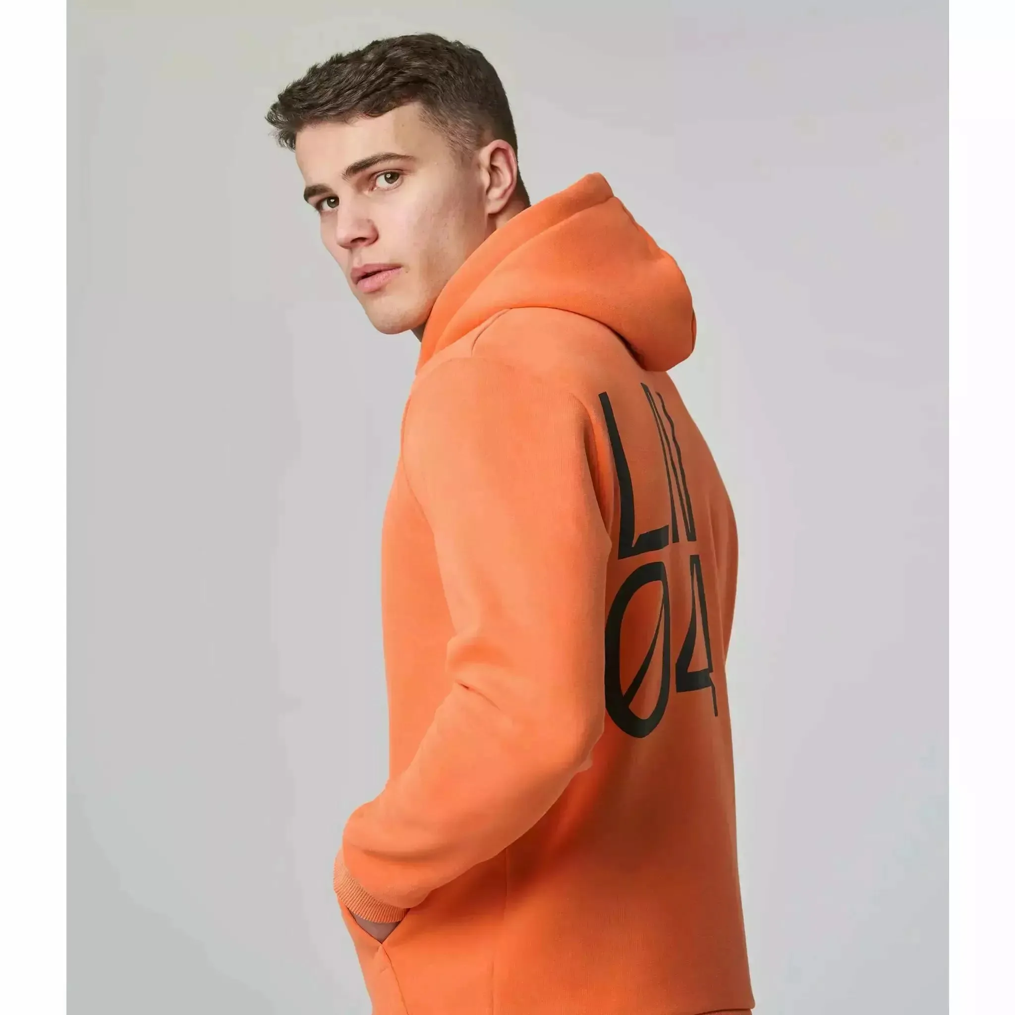 McLaren F1 Men's Lando Norris Core Hoodie - Nectarine/Black/Grey