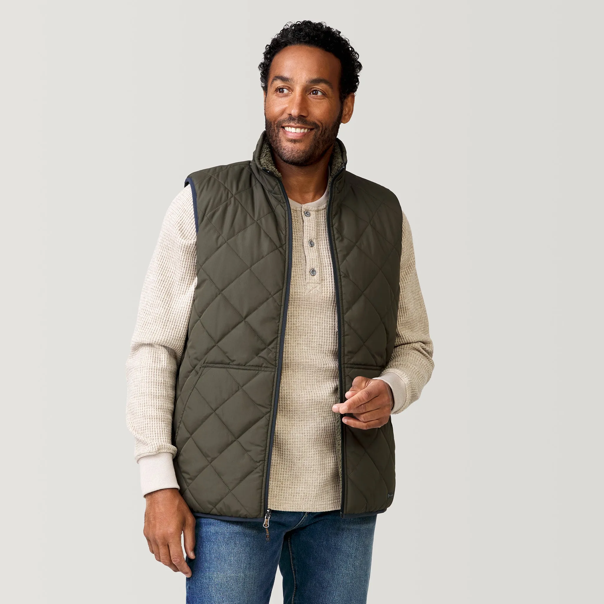 Men's Atlas Quilted Reversible Sherpa Vest