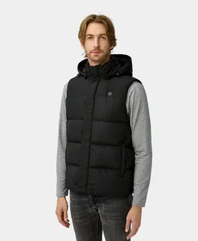 Men's Heated Down Vest - Black/Blue