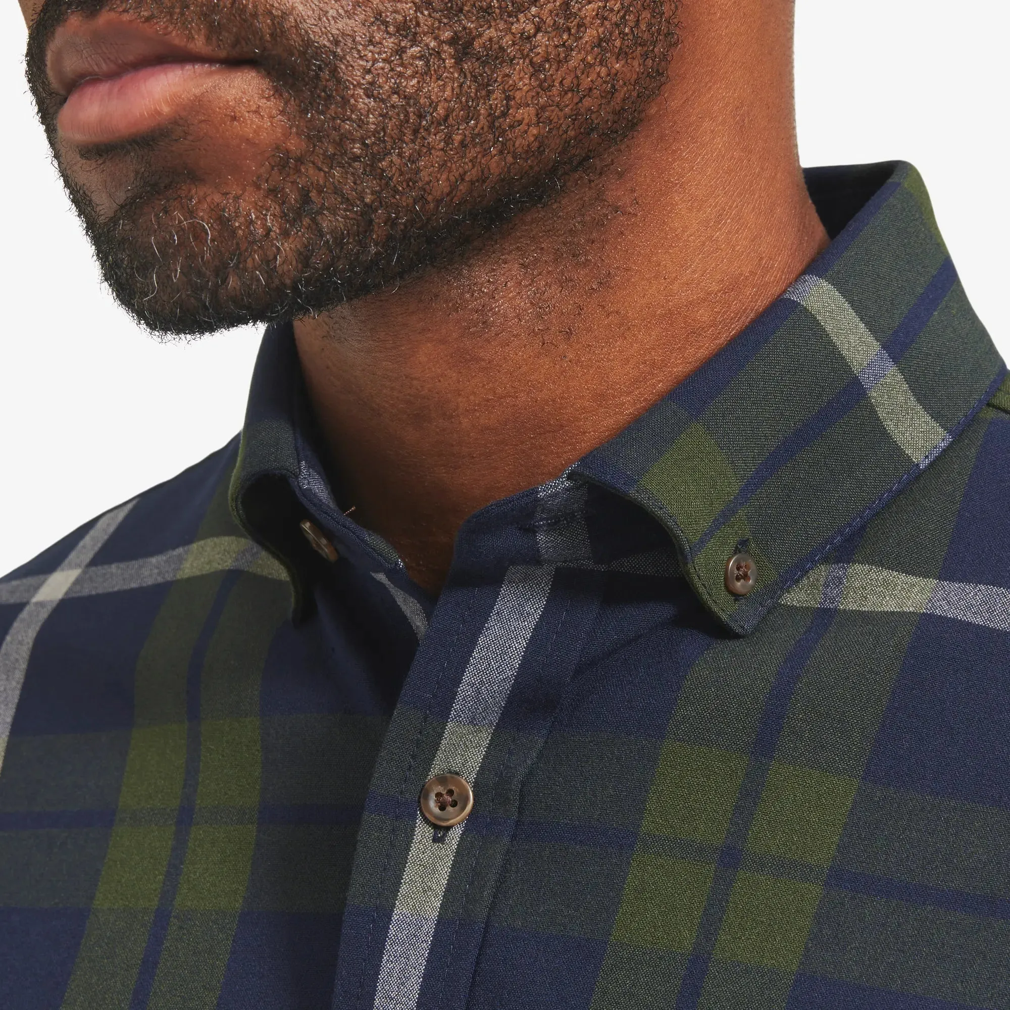 Men's Mizzen and Main | City Flannel | Olive Navy Large Plaid