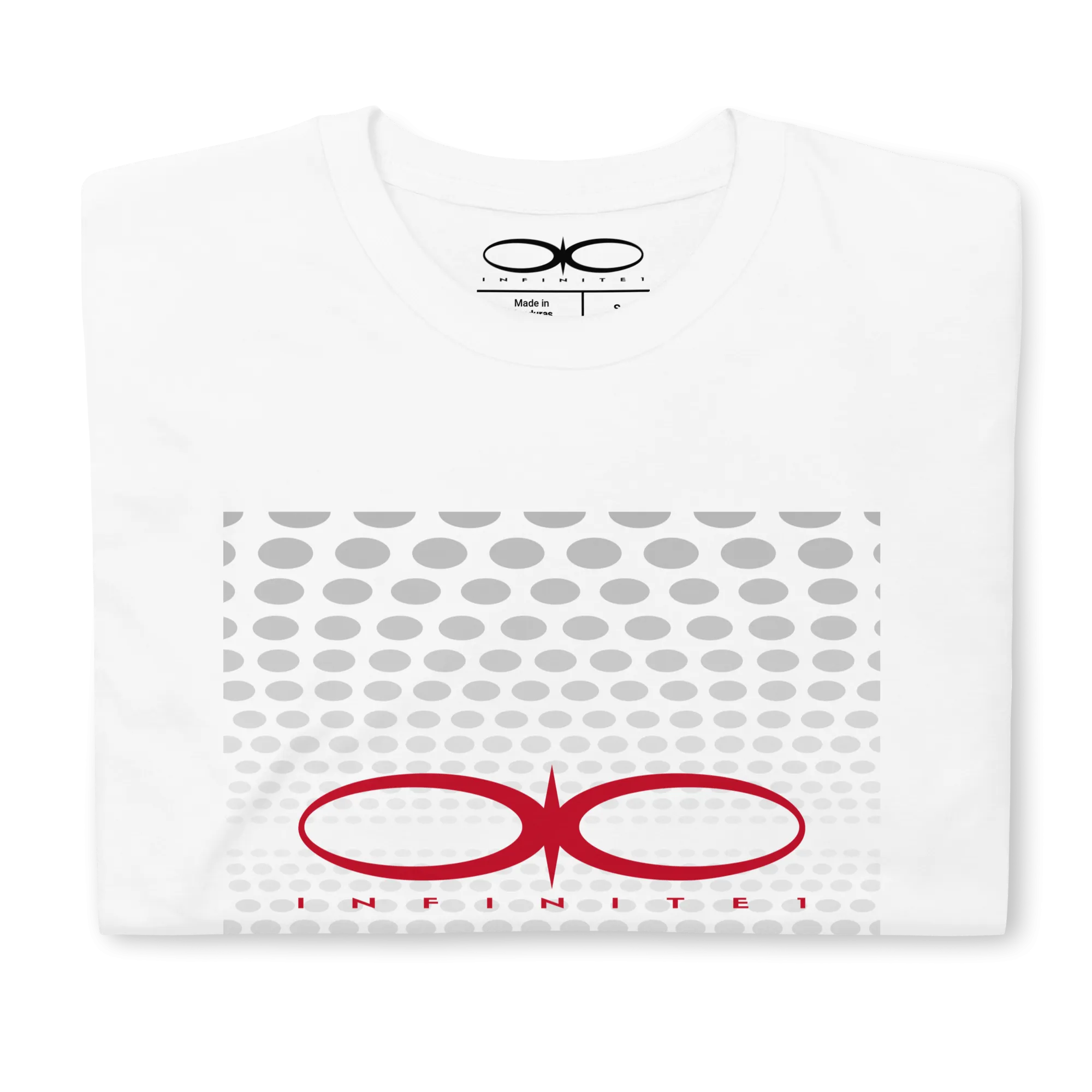 Men's Pattern And Logo White Graphic T-Shirt