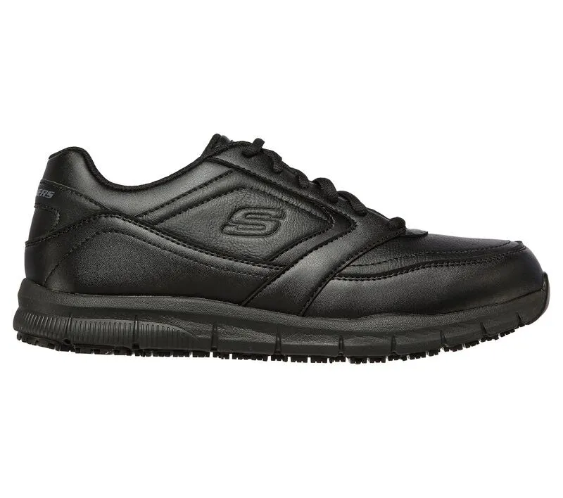 Mens Skechers Work Laced Shoes Slip Resistant Sole Memory Foam 77156EC sale