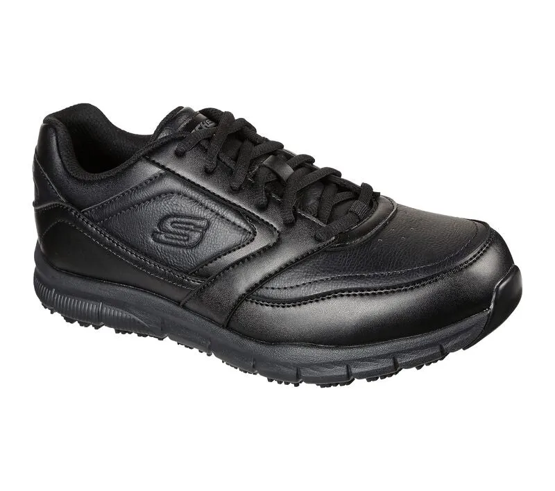 Mens Skechers Work Laced Shoes Slip Resistant Sole Memory Foam 77156EC sale