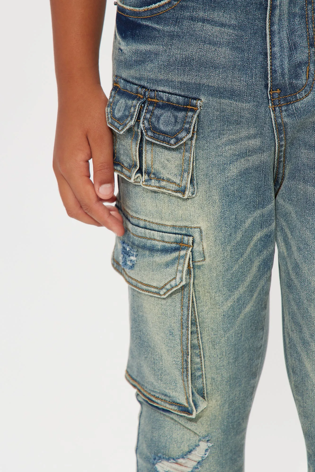 Mini Below Scoop Cargo Skinny Jean - Indigo