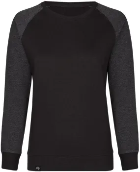 MMT 0520 ― Damen Bi-Color Sweatshirt - Schwarz Grau / Melange