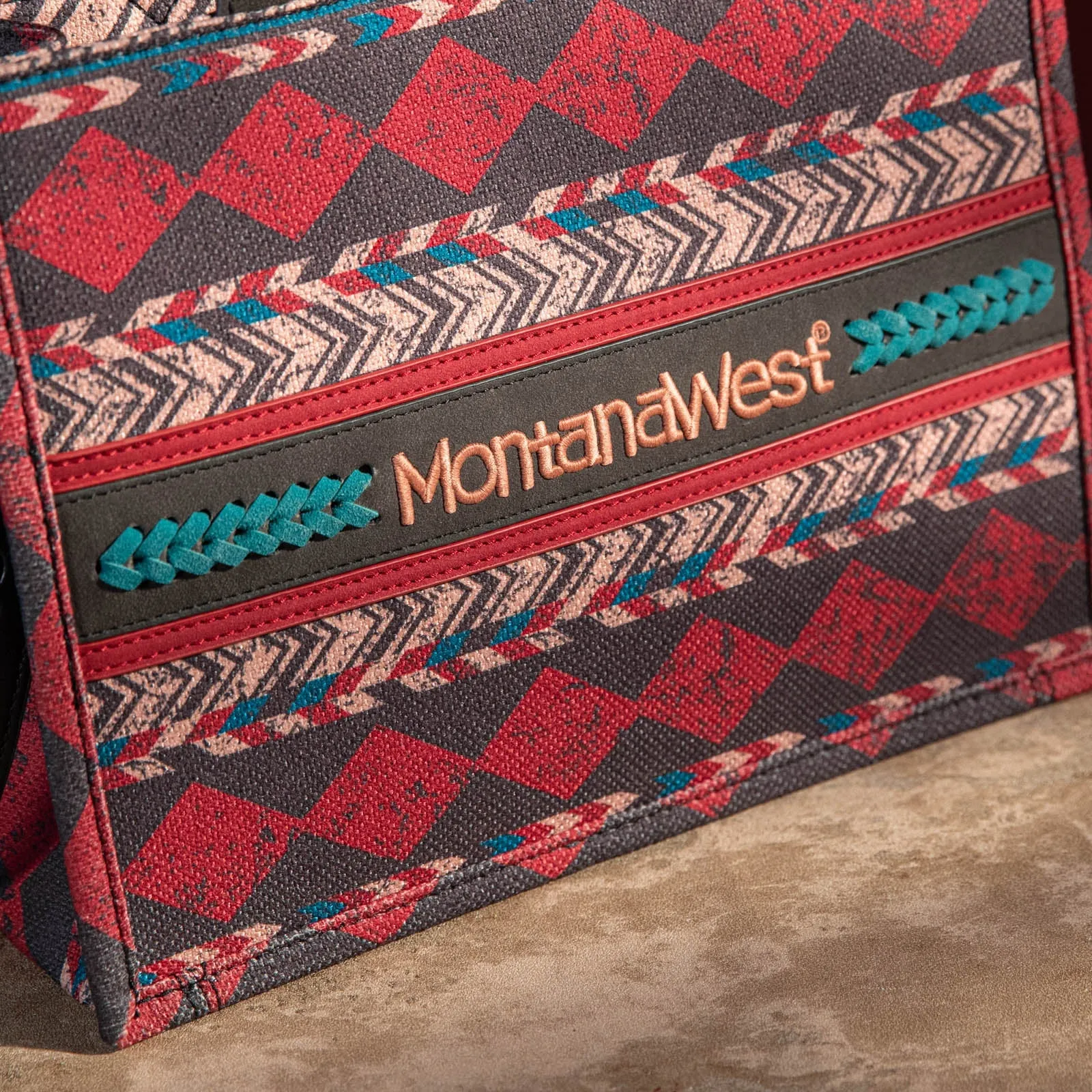 Montana West Southwestern Print Crossbody Tote Bag