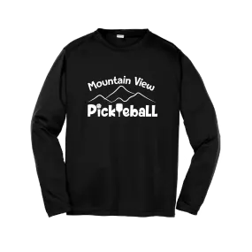 Mountain View Pickleball Club | Youth Long Sleeve Atheletic Shirt | 100% Polyester