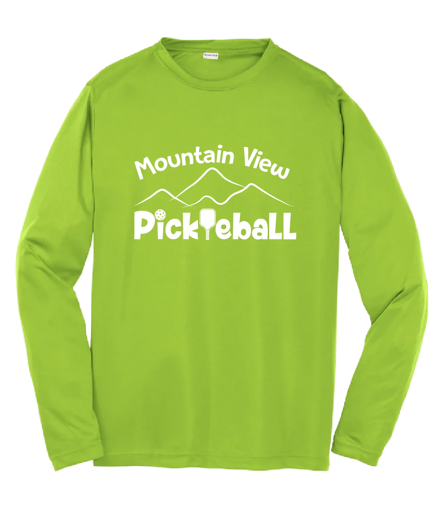 Mountain View Pickleball Club | Youth Long Sleeve Atheletic Shirt | 100% Polyester