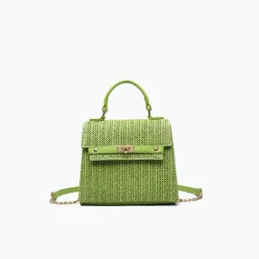 Neo Pastel Straw Crossbody Bag