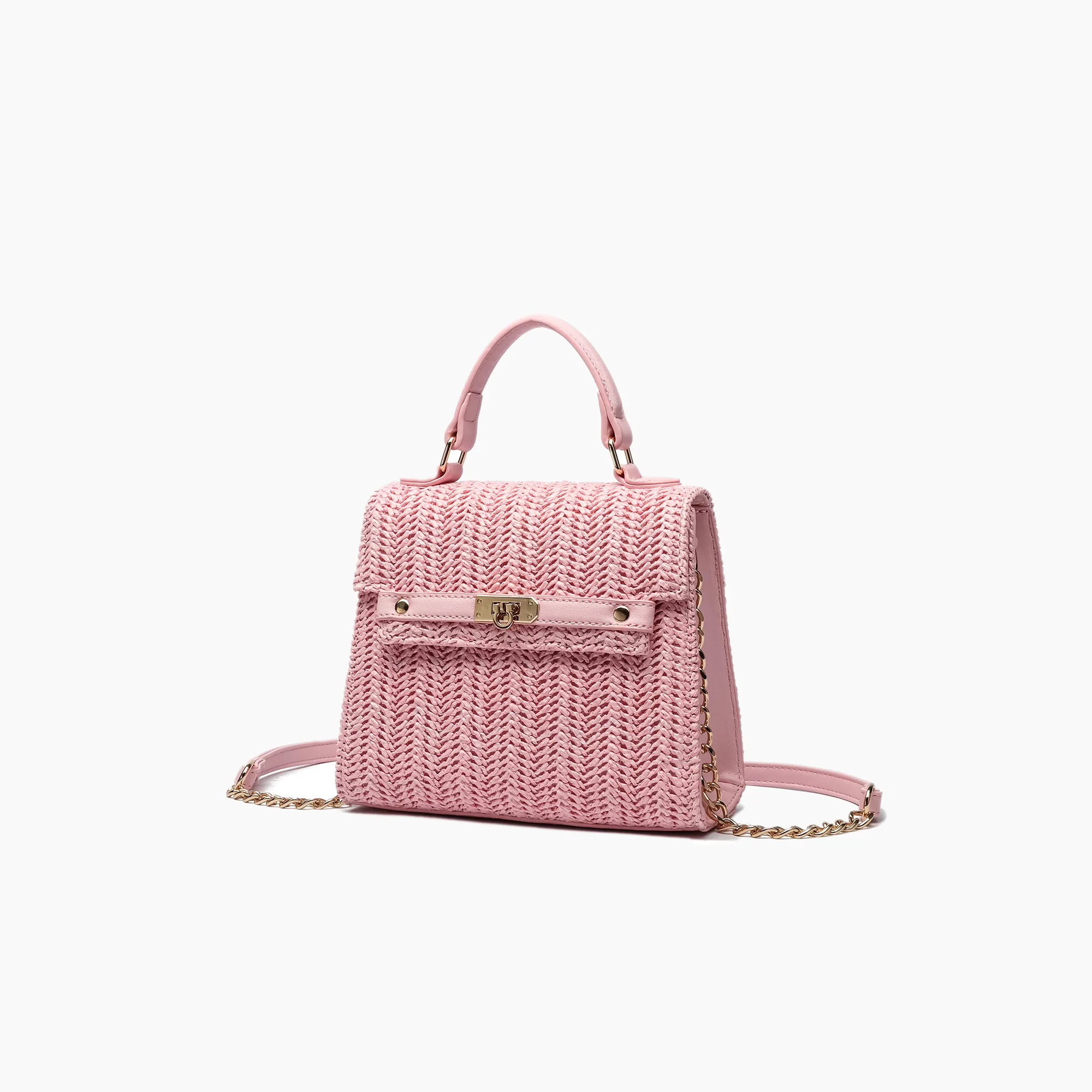 Neo Pastel Straw Crossbody Bag