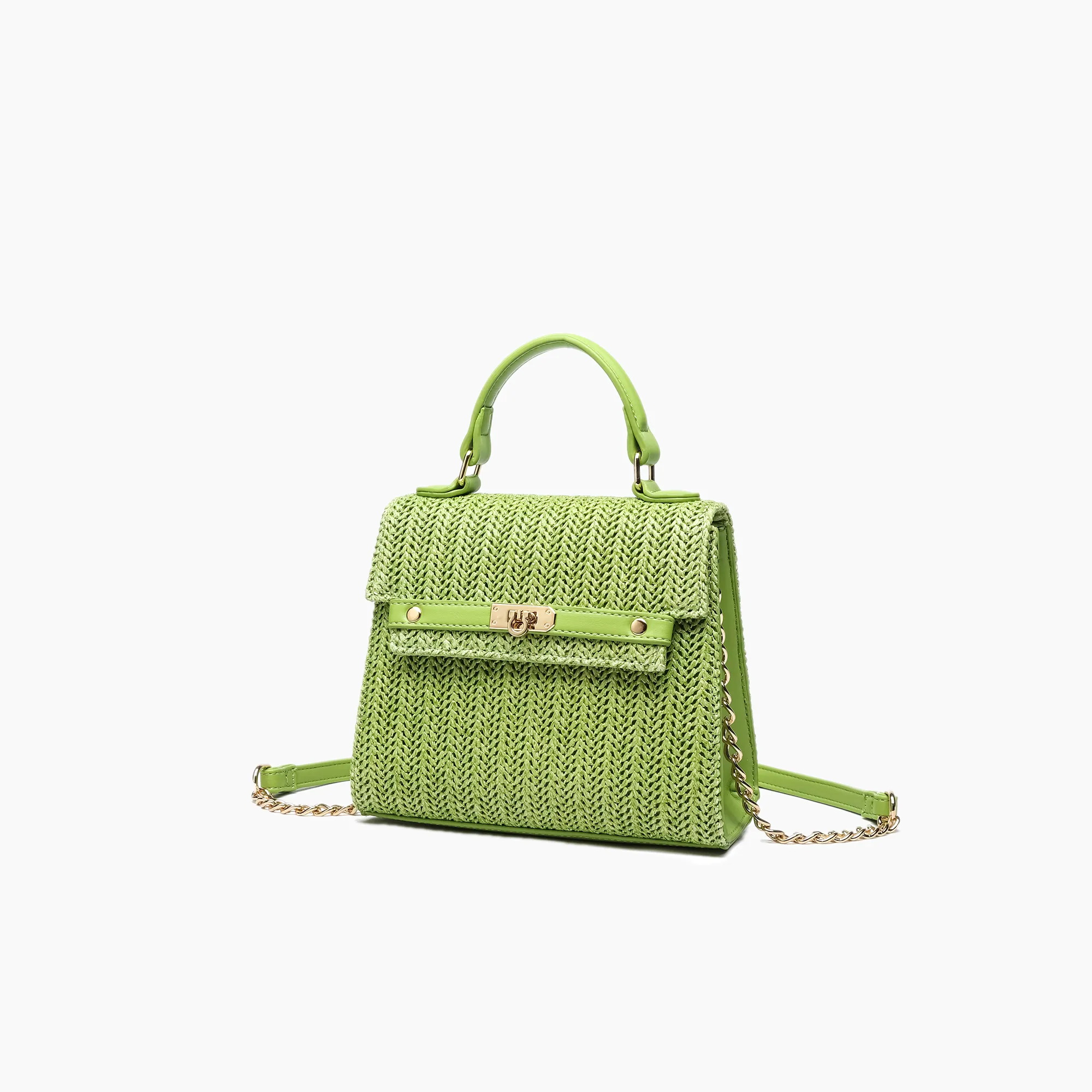 Neo Pastel Straw Crossbody Bag