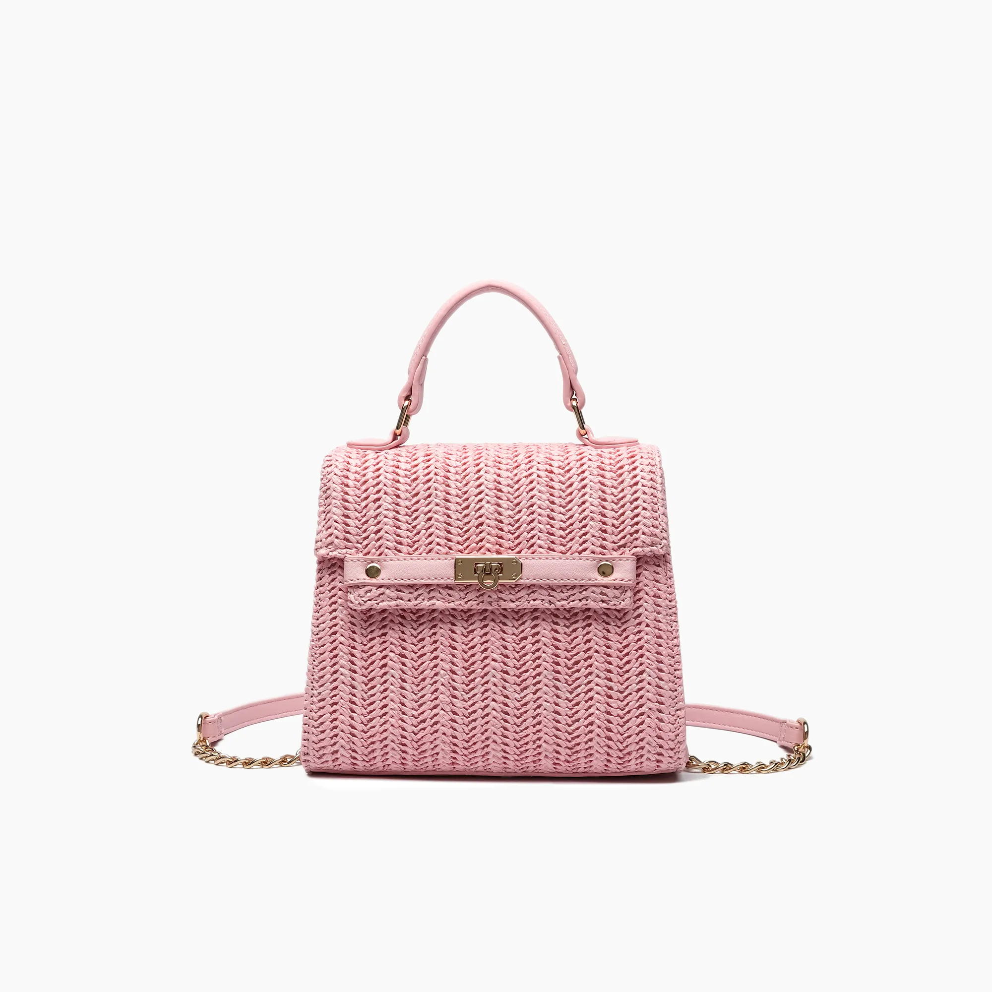 Neo Pastel Straw Crossbody Bag