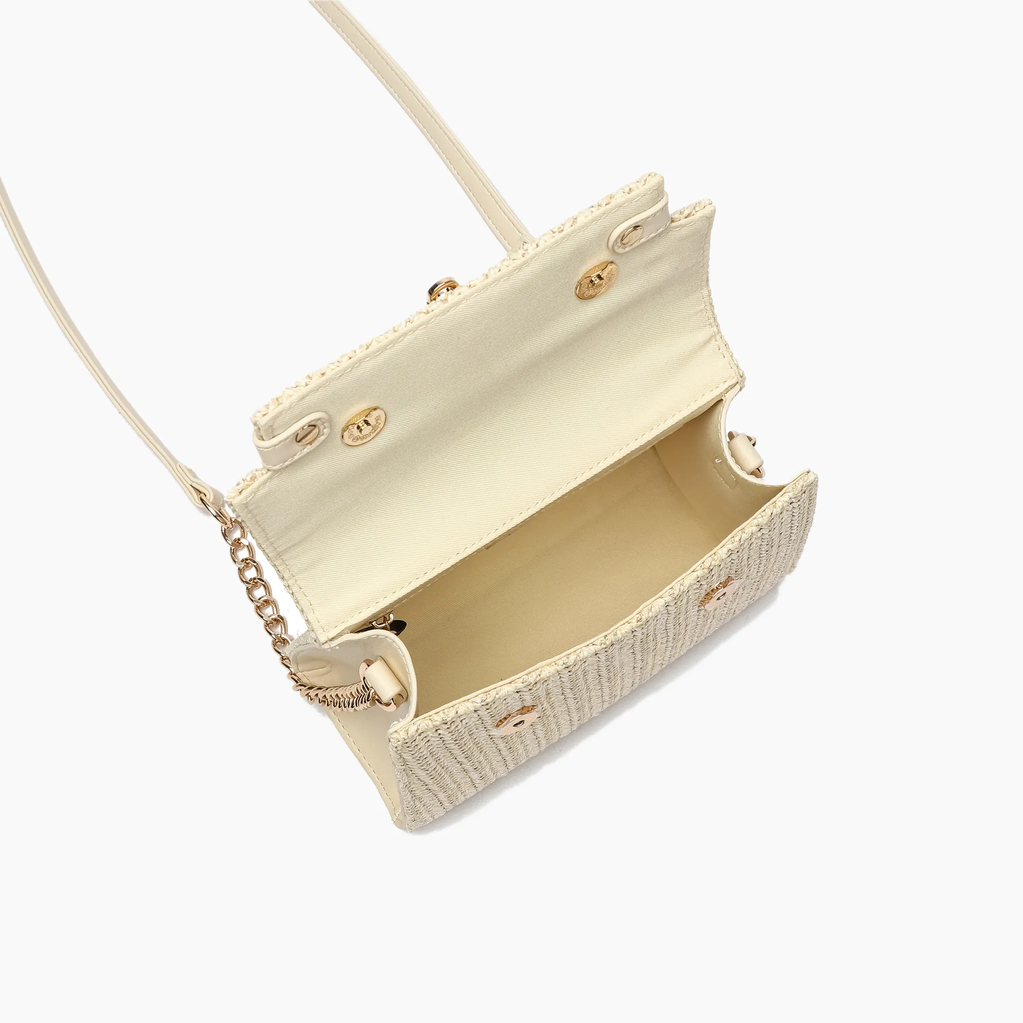 Neo Pastel Straw Crossbody Bag