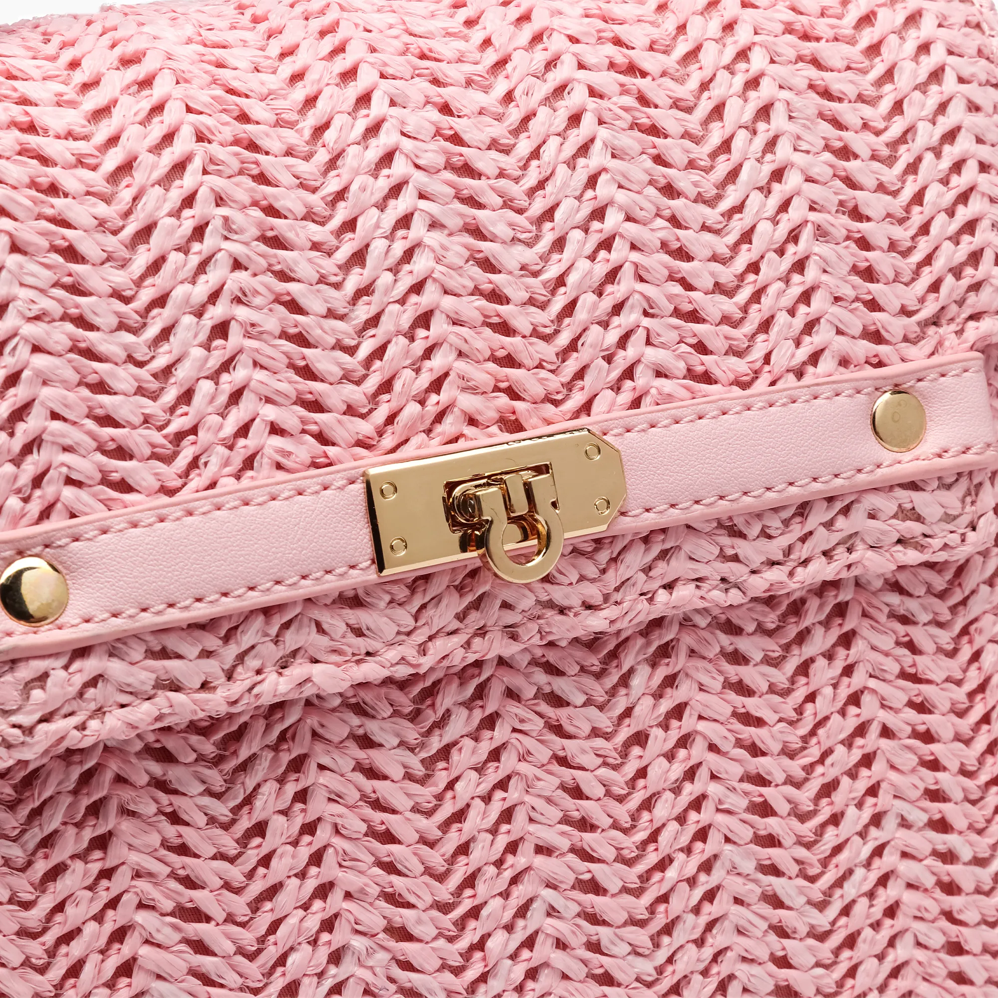 Neo Pastel Straw Crossbody Bag