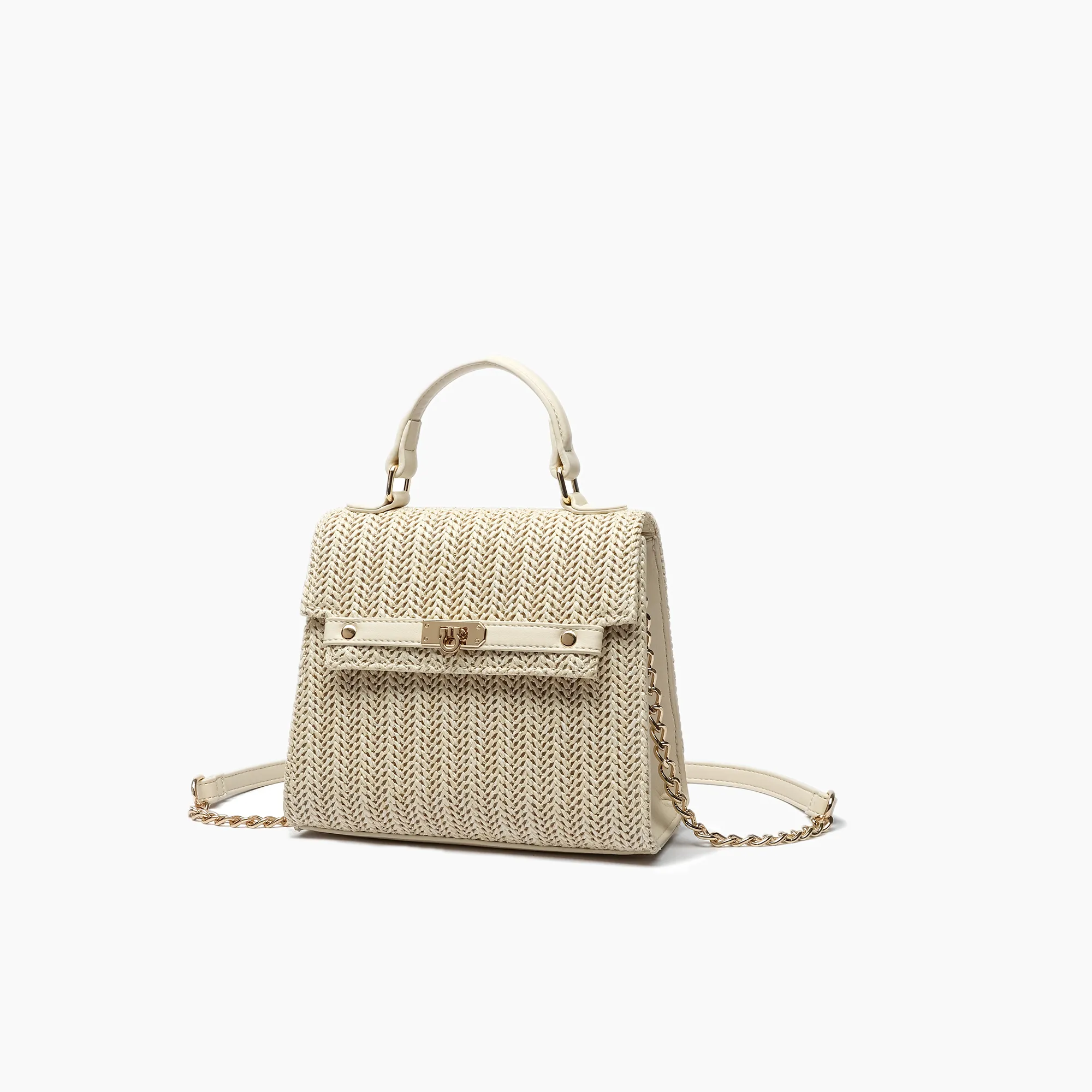 Neo Pastel Straw Crossbody Bag