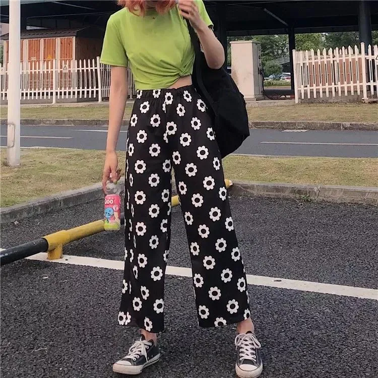 Polka Flower Pants 🖤