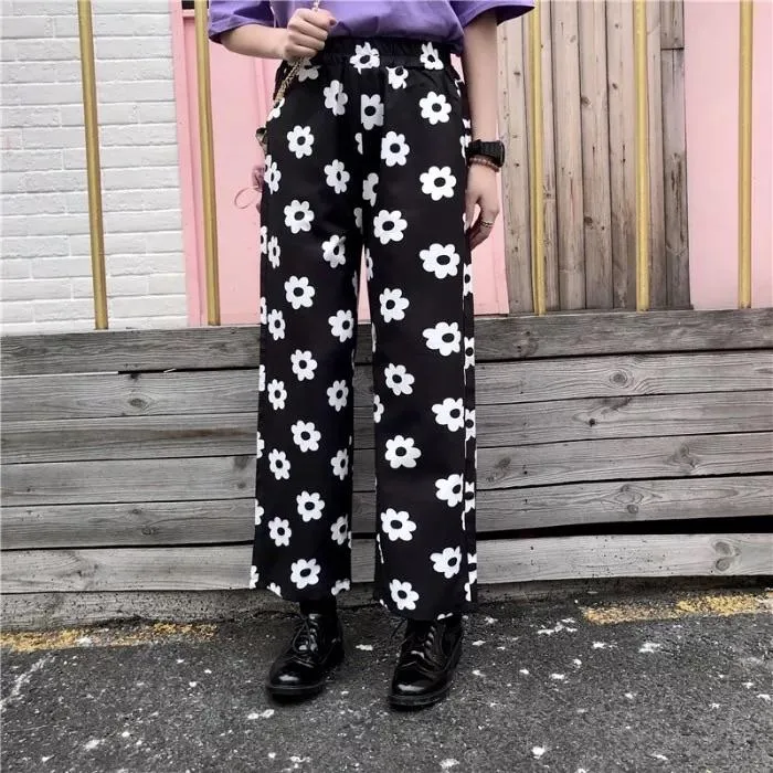 Polka Flower Pants 🖤