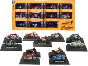 "Indian Motorcycle" Set of 11 pieces 1/32 Diecast Motorcycle Models by New Ray