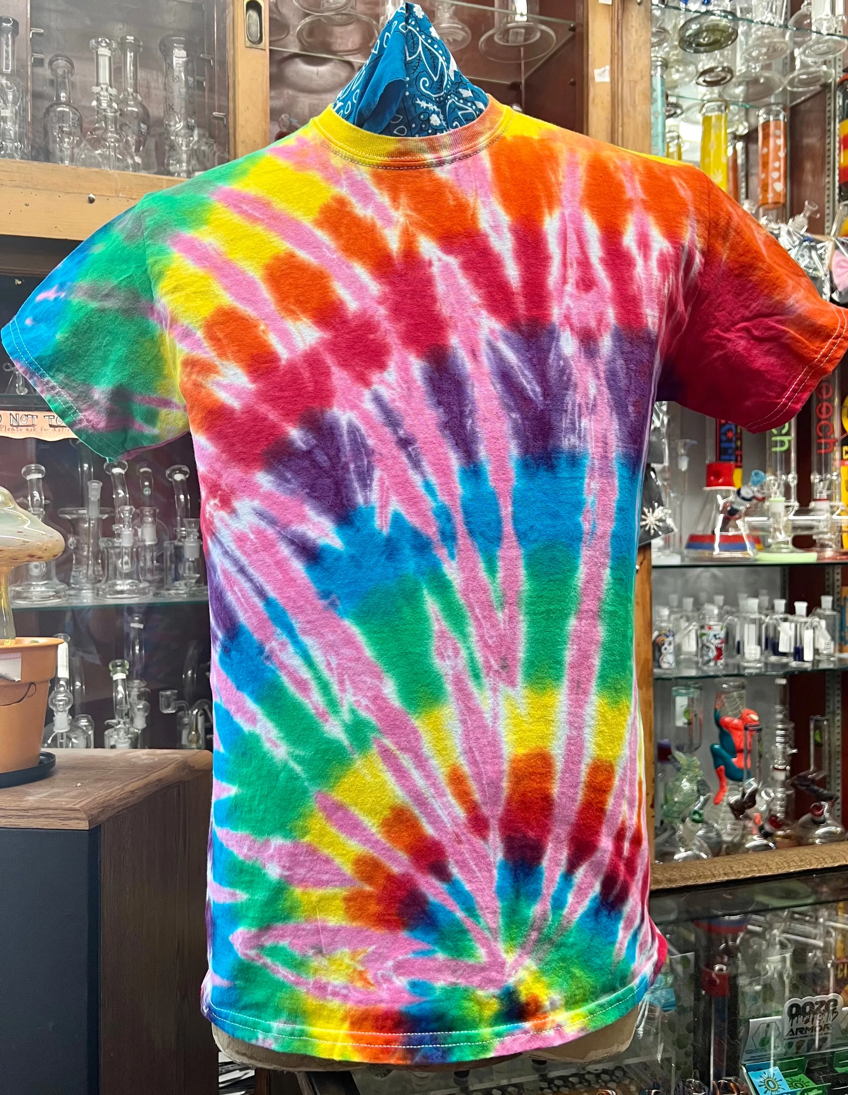 Rainbow Tie-Dye w/Pink Splash T-Shirt