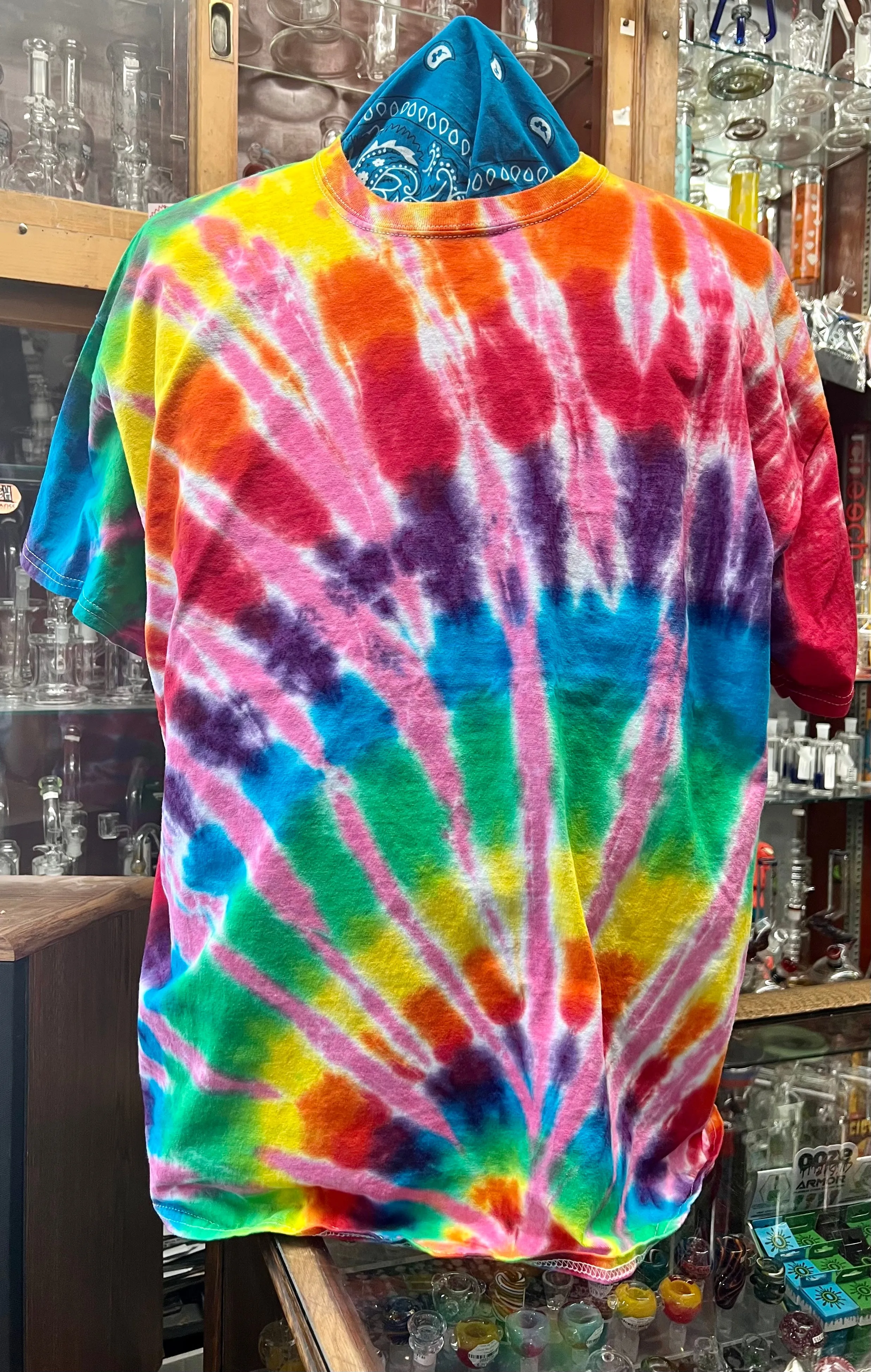 Rainbow Tie-Dye w/Pink Splash T-Shirt