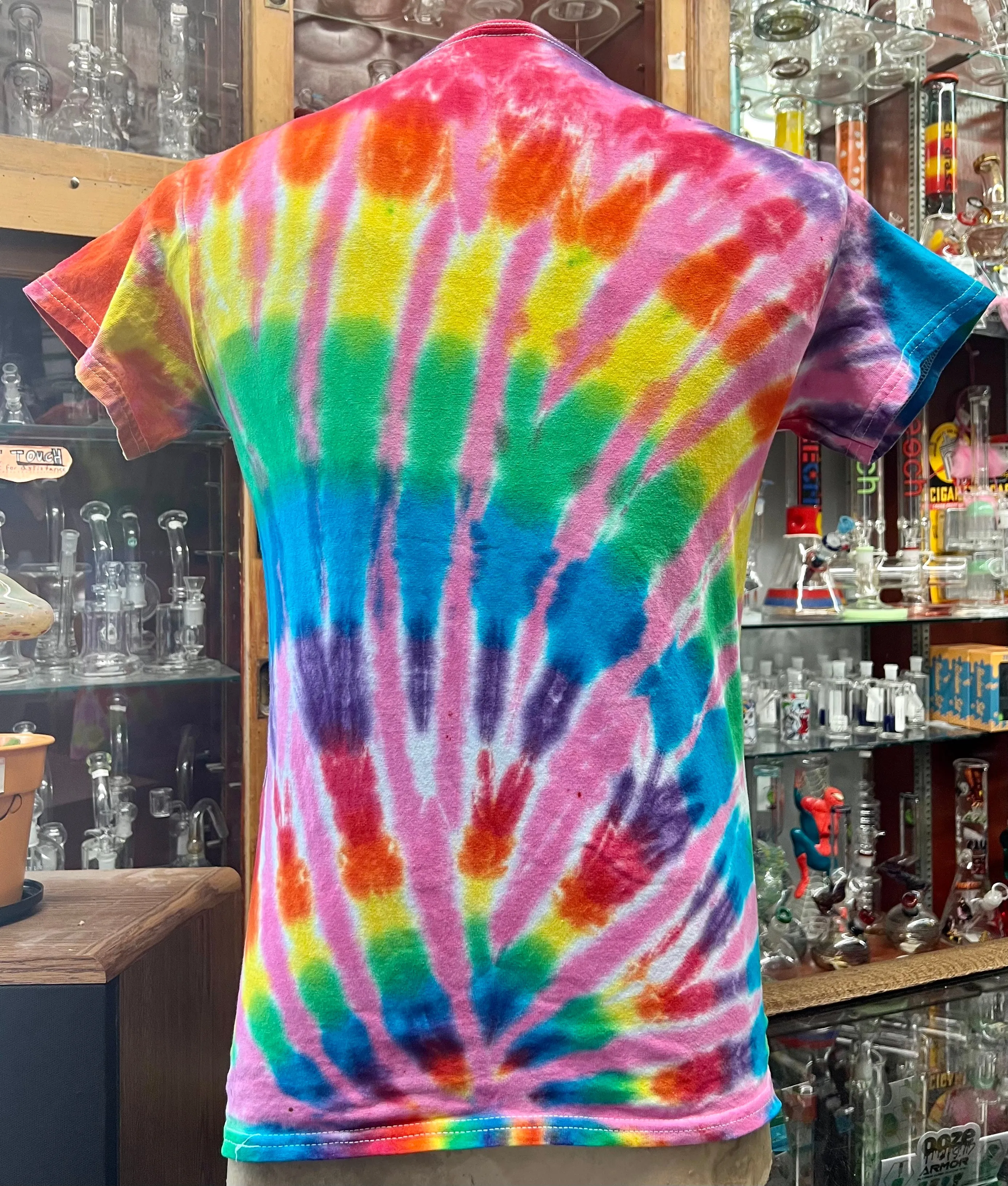 Rainbow Tie-Dye w/Pink Splash T-Shirt