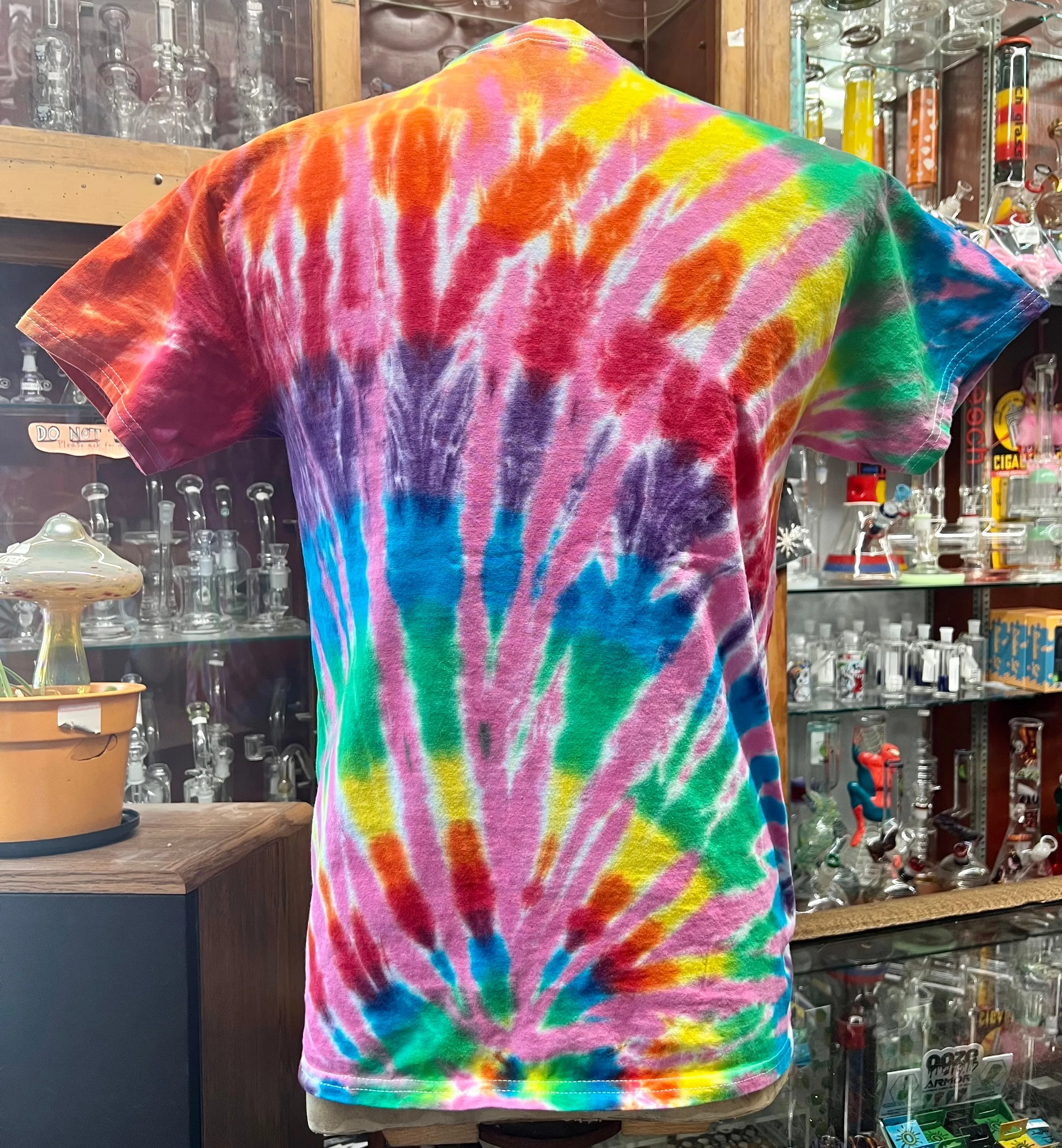 Rainbow Tie-Dye w/Pink Splash T-Shirt